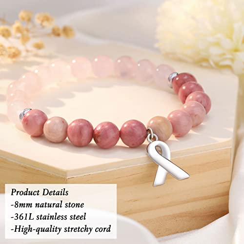 Pinkdodo Cancer Gifts For Women, Breast Cancer Awareness Bracelets Survivor Gifts, Motivational Encouragement Inspirational Gifts For Cancer Patiens Women Her #TOP4