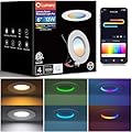 Lumary Smart Retrofit LED Recessed Lighting 6 Inch w/RGB Ring, RGBAI Retrofit Can Light w/Trim, Wi-Fi Bluetooth Direct Connect, 66 Scenes Modes Downlight Work with Alexa Google, ETL 1000Lm, 4 Pack