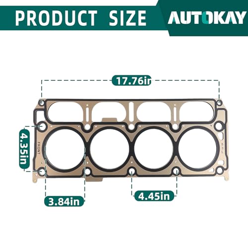 Image of AUTOKAY HS26744PT Head Gasket Set Head Bolts Fits for Chevrole Silverado 1500 2014-2019 Suburban 2015-2020 Tahoe 2015-2020 for GMC Sierra 1500 2014-2019 GMC Yukon 2015-2020 Re# ES73121 MA9761314407