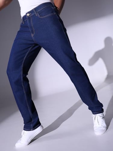 Image of Hubberholme Men Black Cotton Fabric Relaxed Fit Mid-Rise Stretchable Jeans