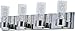 Maxim 20904CLPC Sync Clear & Bubble Glass Cylinder LED Bath Vanity Wall Mount, 4-Light 19 Total Watts, 8"H x 27"W, Polished Chrome