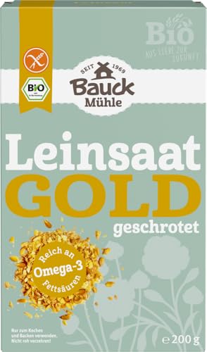Bauckhof Goud-lijnzaad, gesrood, glutenvrij, verpakking van 6 stuks (6 x 200 g) - Bio