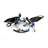 JOMALU Reposapiés Plegables para BMW S1000 RR 2019 2020 2021 2022 Fibra de Carbono CNC Aluminio Ajustable Motocicleta pie Clavijas Resto Trasero Conjunto Trasero