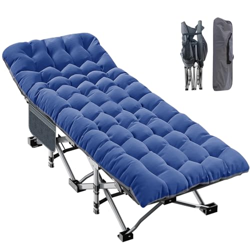 ABORON XXL Camping Cot for Adults 900LBS - 78"×32" Oversized Folding Bed with Mattress Pad, Heavy Duty 1200D Oxford Outdoor Cot with Carry Bag by ABORON - Used condition - US$82.47