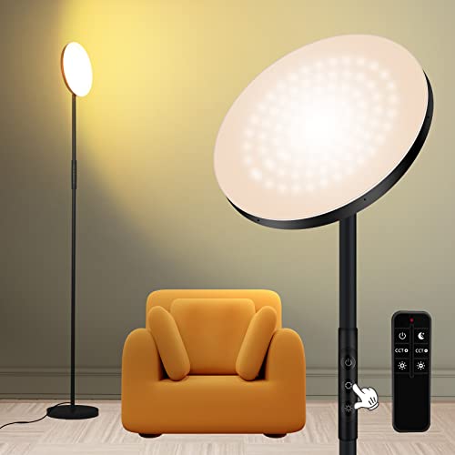 Floor Lamp 36W 3000LM Upgraded Super Bright Modern Torchiere LED Floor Lamps for Bedroom Living Room with Remote & Touch Control, 4 Color Temperature 2700K-6500K Dimmable Tall Standing Lamp for Office Floor Lamp 36W 3000LM Upgraded Super Bright Modern Torchiere LED Floor Lamps for Bedroom Living Room with Remote & Touch Control, 4 Color Temperature 2700K-6500K Dimmable Tall Standing Lamp for Office