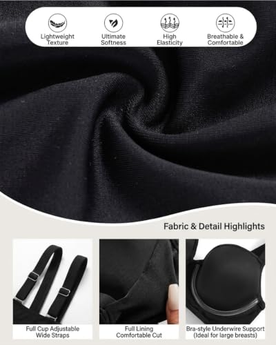 Image of Women Underwire Bikini Tops - Push Up Swim Top Only Bra Padded Bathing Suit Top 2025 Swimsuit Tops