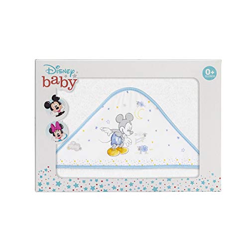 Interbaby Cape du Bain Disney Counting Sheep Mickey Blanc/Bleu