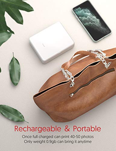 Victure 3x3” Portable Photo Printer, Bluetooth Connection, Rechargeable, Including 10 Pieces of Photo Paper, Android/iOS/Tablet Devices Compatible, no Ink, Wireless,4 Pass Technology - Thumbnail 5