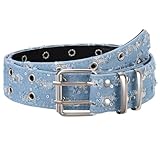 JasGood Cinturón punk para hombre y mujer, 105cm(28"-34")