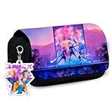 yumcute Federmäppchen mit Schlüsselanhänger Federtasche Federmappe Etui Schule groß Kapazität für Jungen Mädchen Pencil Case Schulmäppchen Geschenke für Kinder Teenager