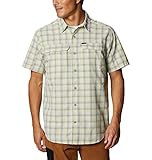Columbia Men’s Silver Ridge Short Sleeve Seesucker Shirt, Moisture Wicking, Sun Protection, New...