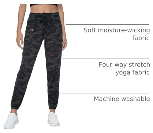 Image of Haowind Joggers for Women with Pockets Elastic Waist Workout Sport Gym Pants Comfy Lounge Yoga Running Pants
