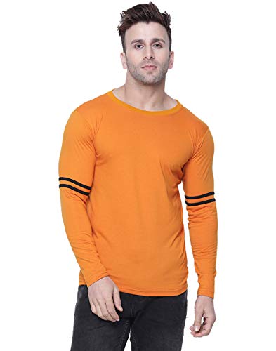 Image of Farbot Men's Regular Fit T-Shirt (FAR 002 XL Mustard Yellow XL)