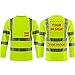 Custom Logo 1psc High Visibility T Shirts Class 2 Safety Shirts with Reflective Tapes and Pocket Workwear for Construction