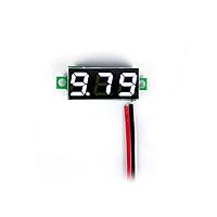 Vista 1 de Taidacent Mini 2 cables 0.28 DC Voltímetro DC2.5-30V Batería pequeña motocicleta medidor de voltaje con protección de conexión inversa