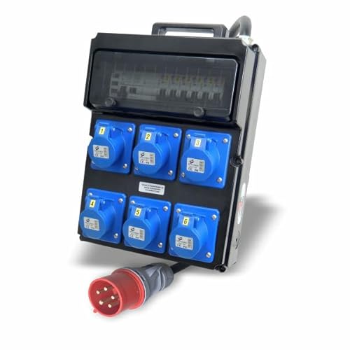 QUADRO ELETTRICO PORTATILE PER SERVICE CANTIERE 32A TRIFASE DIFFERENZIALE MT CEE