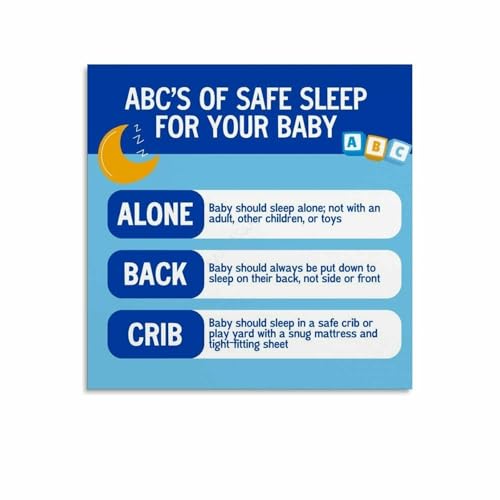 Gentle Parenting Guide Poster Canvas Wall Art Newborn Care Tips for Nursery Room Decor(Framed,12X18inch(30X45cm))