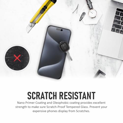 Image of Matte Tempered Glass Screen Protector Compatible for iPhone 15 Pro with Edge to Edge Coverage - Case Friendly, Anti-scratch [Matte] [Pack of 1]