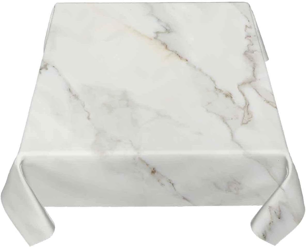 Waterproof Square Tablecloth 70x70 Inch, Washable Fabric Table Cloth for Picnic Camping Patio, Abstract Marble Texture Print Stain-Proof Table Cover, Reusable Tablecloths