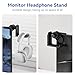KDD Headset Stand for Monitor - Adjustable Headphone Holder with 360 Degree Rotation - Headphone Hanger for Desk - Sturdy and Space-Saving Design Cubical Accessories for Work