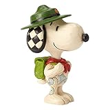 Enesco Jim Shore Peanuts Snoopy Boy Scout Miniature Figurine, 3.5 Inch, Multicolor