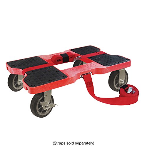 SNAP-LOC 1500 LB All-Terrain Dolly RED (USA!) with Steel Frame, 6 inch Casters and Optional E-Strap Attachment - Thumbnail 5