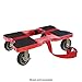 SNAP-LOC, All Terrain 4 Wheel Heavy Duty Dolly Cart, 6 Inch Casters, E Strap Attachment Included, 1,500 lb Capacity, Made in USA, Red