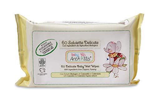 Toallitas húmedas ECO manzanilla y caléndula Anthyllis Baby 60 uds