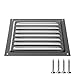 6 x 6 Attic Vents Gable Vents, piiyoosnn 304 Stainless Steel Louvered Grille Cover, White Wall Vent,Best for Small Vehicle, Cockloft, Bedrooms, Garage Door Wall Ventilated