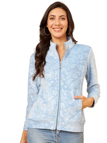 Image of Modeve Floral Printed Stand Collar Lightweight Tailored Jacket