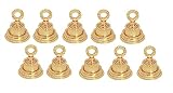 Wonderlist Handicrafts 2'' Height Indian Brass Bells Jingle for Home Door Décor, Crafts, Chimes, Chr
