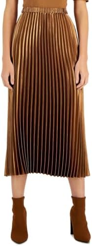 Anne Klein Womens Pull on Pleated Skirt