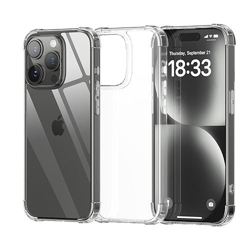 【超・耐衝撃/全面保護 9H強化ガラス製】【 iPhone 15 Pro 用 ケース 黄変防止 】 iPhone15 Pro 用 ケース スマホケース 黄変防止 耐衝撃 指紋防止 透明 薄型 軽量 カメラレンズ保護 ワイヤレス充電対応 magsage ストラップ スマホ 携帯ケース iphoneケース スマホカバー