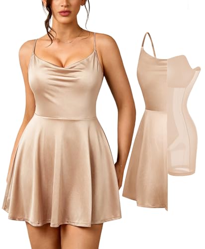 Image of Popilush Mini Corset Dress with Built in Bra, A-line Shapewear Dresses | Spaghetti Strap, Birthdays, Celebrations, Cocktail Parties and Date Nights