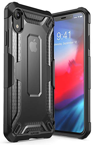 SUPCASE [Unicorn Beetle Series] Case for iPhoneÂ XRÂ , Premium Hybrid Protective TPU and PC Clear Case for iPhoneÂ XR 6.1 Inch 2018 Release (Black)