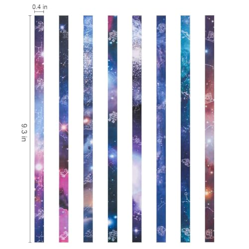 540 Sheets Twelve Constellations Origami Star Paper Strips, Galaxy Starry Sky Lucky Folding Colorful Graphic DIY Handcraft Paper for Art Craft Decoration, Gift and School Supplies - Image 2