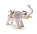 Waltz&F White Elephant Ring Holder Trinket Box Animal Figurine Collectible Large Jewelry Box with Gift Box