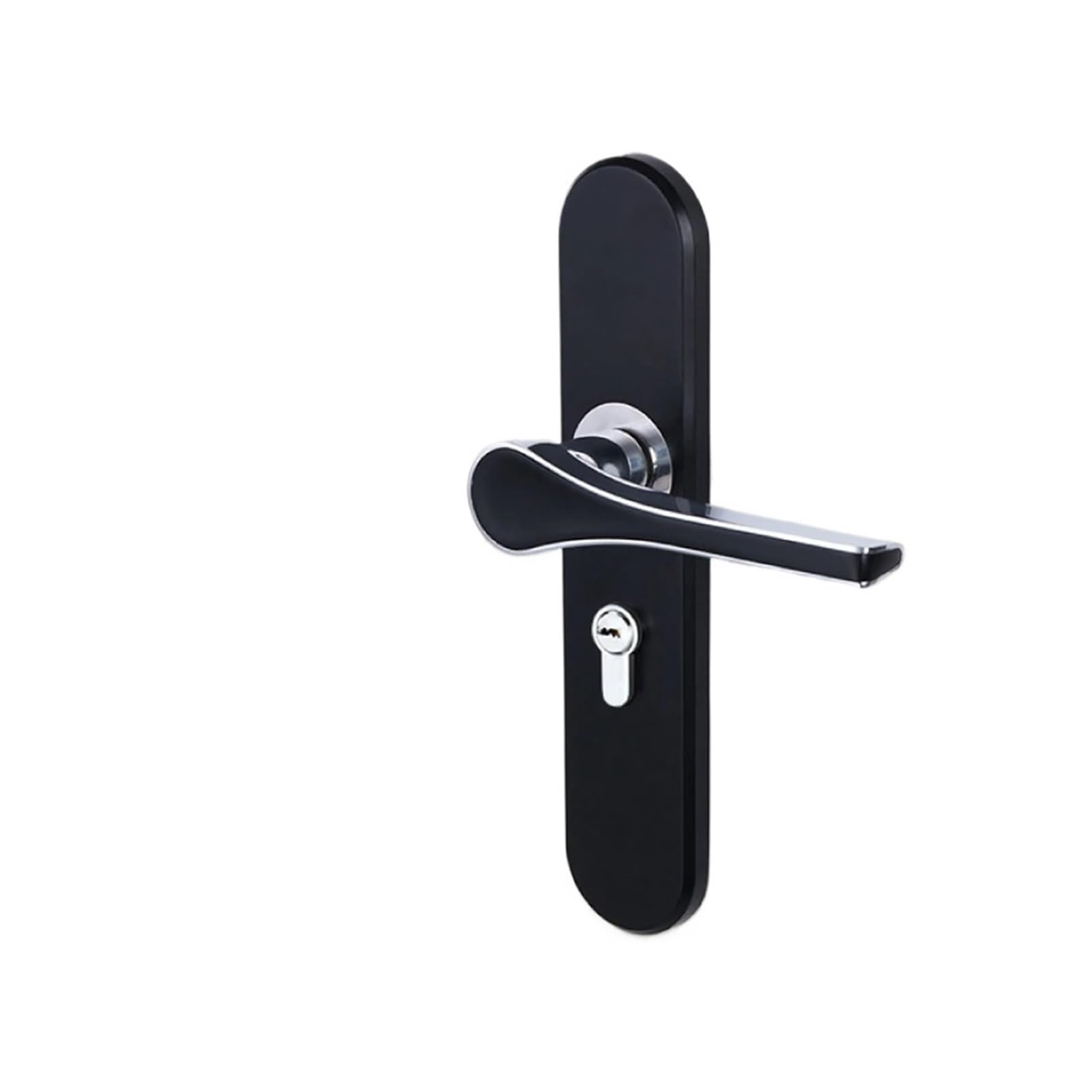 Indoor Door Lock, Zinc Alloy Interior Door Lock Set - Silent Wooden Handle for Bedroom Security and Privacy(C1-50mm)