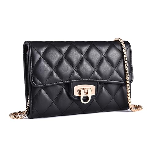 Small Quilted Crossbody Bag for Women - Phone Purse with Card Slots,Trendy Shoulder Bag for Portable