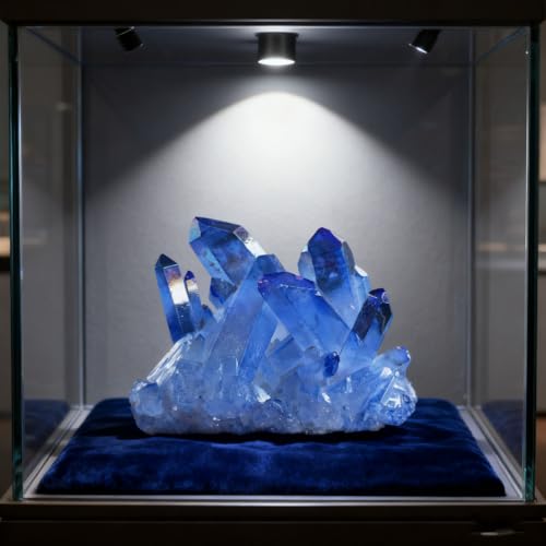 Célestite brute et calcite bleue d'environ 400g pour la collection - 7