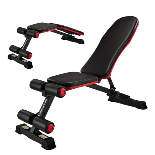 Prime Prosperity Basic Weight Bench for Home Gym,Workout Bench with 8 Backrests, 660LBS Weight Capacity Adjustable Bench