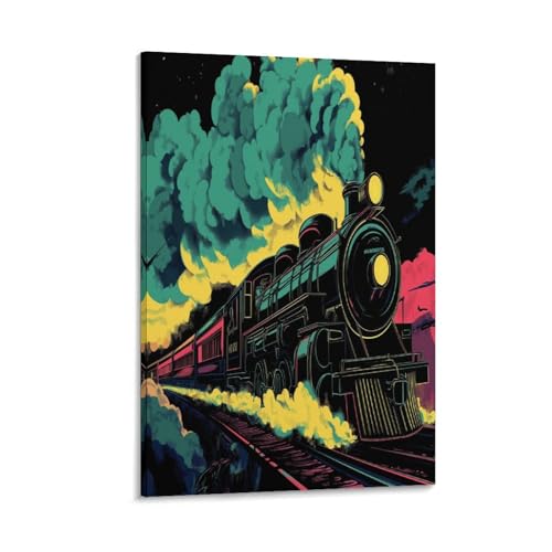 Murale peintures sur toile train à vapeur pour relooker une chambre
