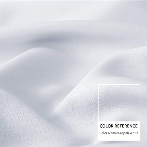 Bgment Rod Pocket Curtains 45 Inches Length - Short Room Darkening Drapes Window Treatments Panels For Home Decor Kids Room, Greyish White, 42 X 45 Inch, 2 Panels #TOP2