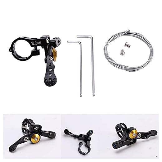 Adjustable Mountain Bike Seatpost Dropper Remote Lever w/ Wrenches, Aluminium Universal Bicycle Seatpost Remote Lever Shifter fit for 22.2 mm or 24 mm MTB Handlebar(Black -22.2cm)