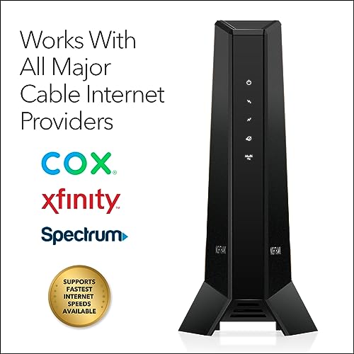 NETGEAR Nighthawk Multi-Gig Cable Modem (CM2000) - Compatible with All Cable Providers Incl. Xfinity, Spectrum, Cox - for Cable Plans up to 2.5Gbps - DOCSIS 3.1