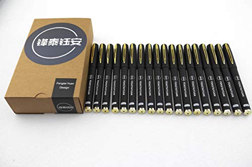 Fengtaiyuan 10P18, Gel Ink Rollerball Pens, Black Ink, Bold Point 1.0Mm, 18 Pack, Writing Smooth, Cool Pens (1.0Mm-Black-18Pack) #TOP7