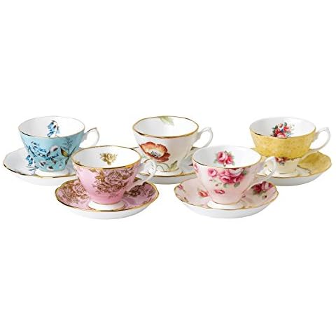Royal Albert 100 Years 1950-1990 5-Piece Teacup & Saucer Set Cover