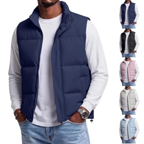 Men's Puffer Vest Quilted Vest No Hood Sleeveless Padded Jacket Coat - image 1