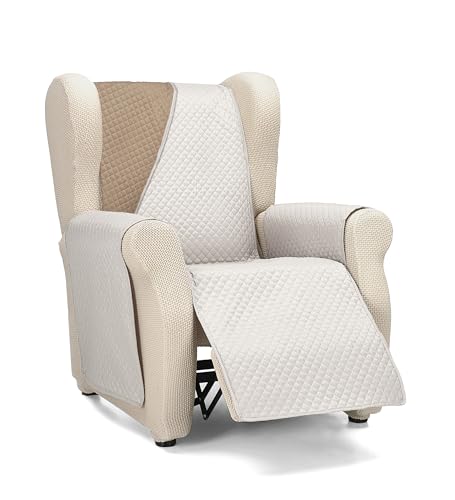 Martina Home Diamond Copridivano imbottito 1 Posto/Relax - Biancheria/Pelle
