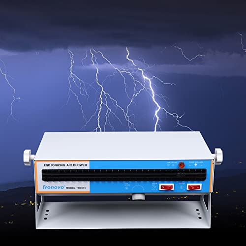 Ionizing Air Blower Fan 110V 340W Anti Electrostatic Ion Blower Anti-Static Ionizer ESD Static Electricity Elimination Eliminator Fan Adjustable Wind Speed